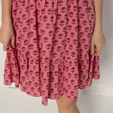 Delilah Dress Red and Pink Hydrangea