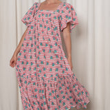 Fifi Dress Pastel Pink Stripe Floral