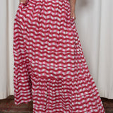 Coco Skirt Red and Pink Zigzag Stripe