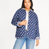 Zara Jacket Navy Floral