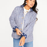 Zara Jacket Navy Floral