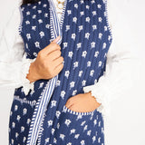 Paloma Vest Navy Floral